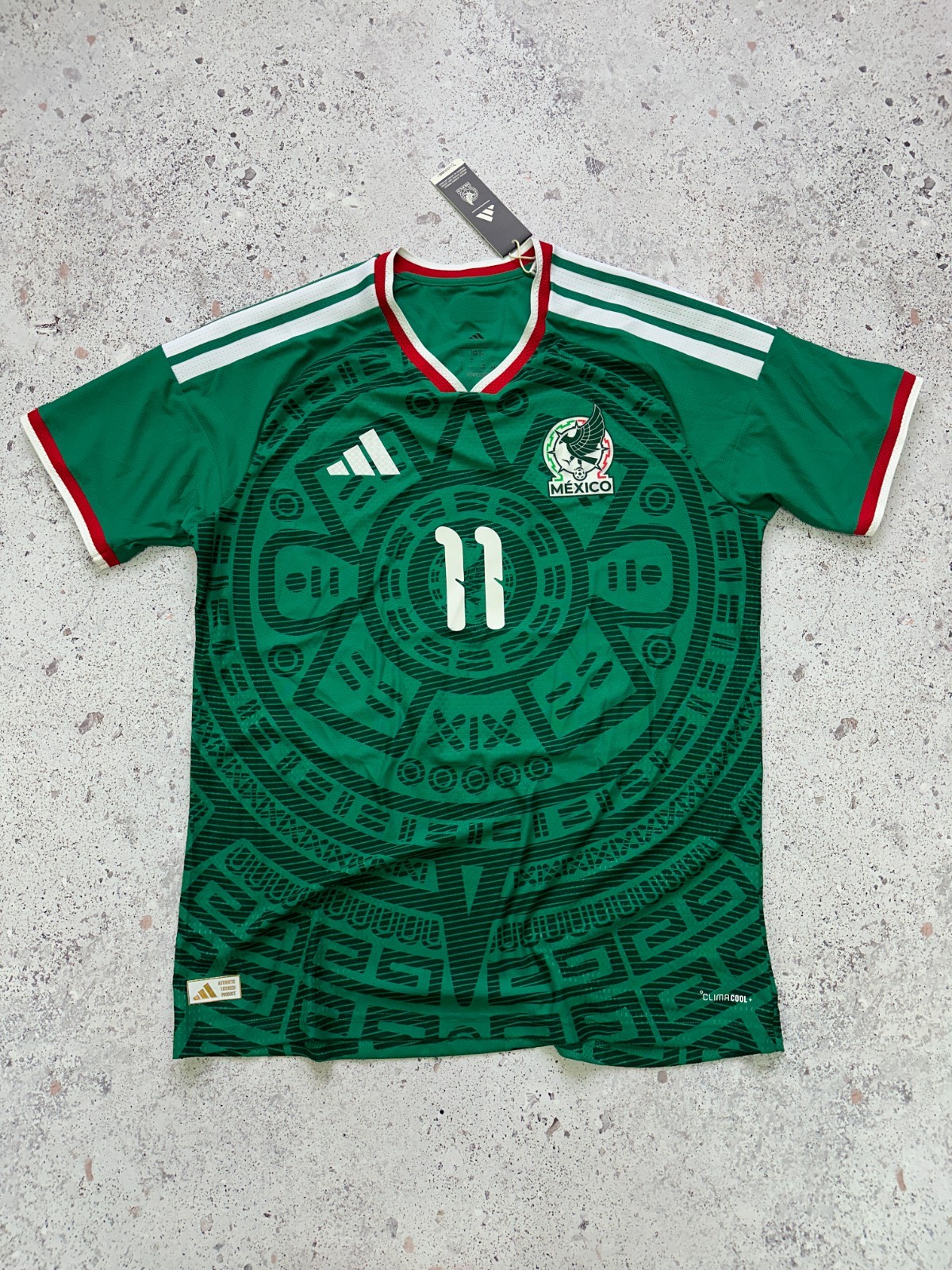 Mexico 2026 Authentic Home Soccer Shirt #11 G. Mora Adidas Jersey JL8540 Size L