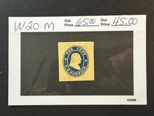 US Scott # W 20  Mint      Cut Square  2024 Scott Catalogue Value $ 65.00