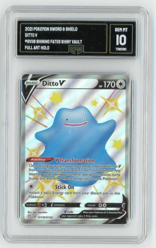 2021 Pokemon Shining Fates Shiny Ditto V #SV118 Gem Mint 10
