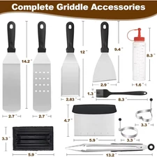 14 Piece Set of Barbecue Accessories, Barbecue Shovel with Enlarged Shovel, Outd