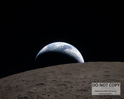 EARTHSET FROM ORION CAPSULE DURING ARTEMIS II MISSION - 8X10 NASA PHOTO (CP-082)