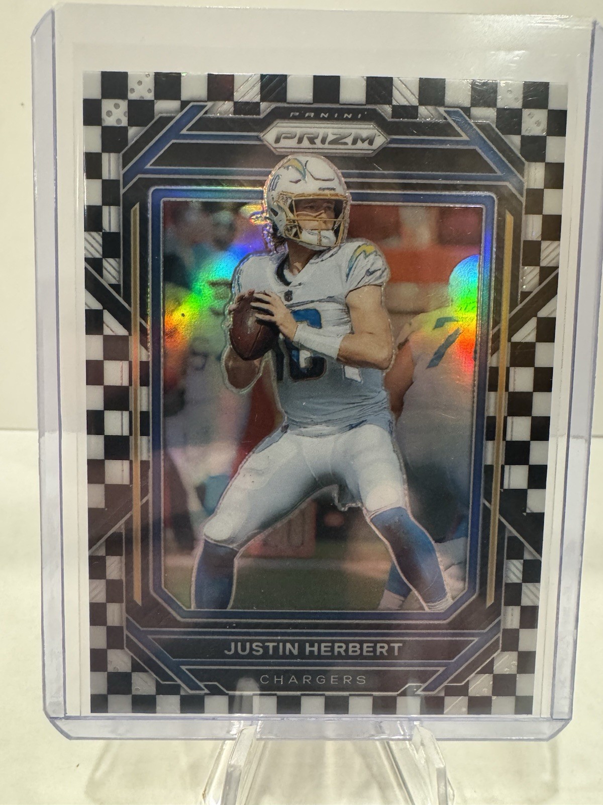 2022 Panini Prizm - Justin Herbert #149 Black & White Checker Prizm