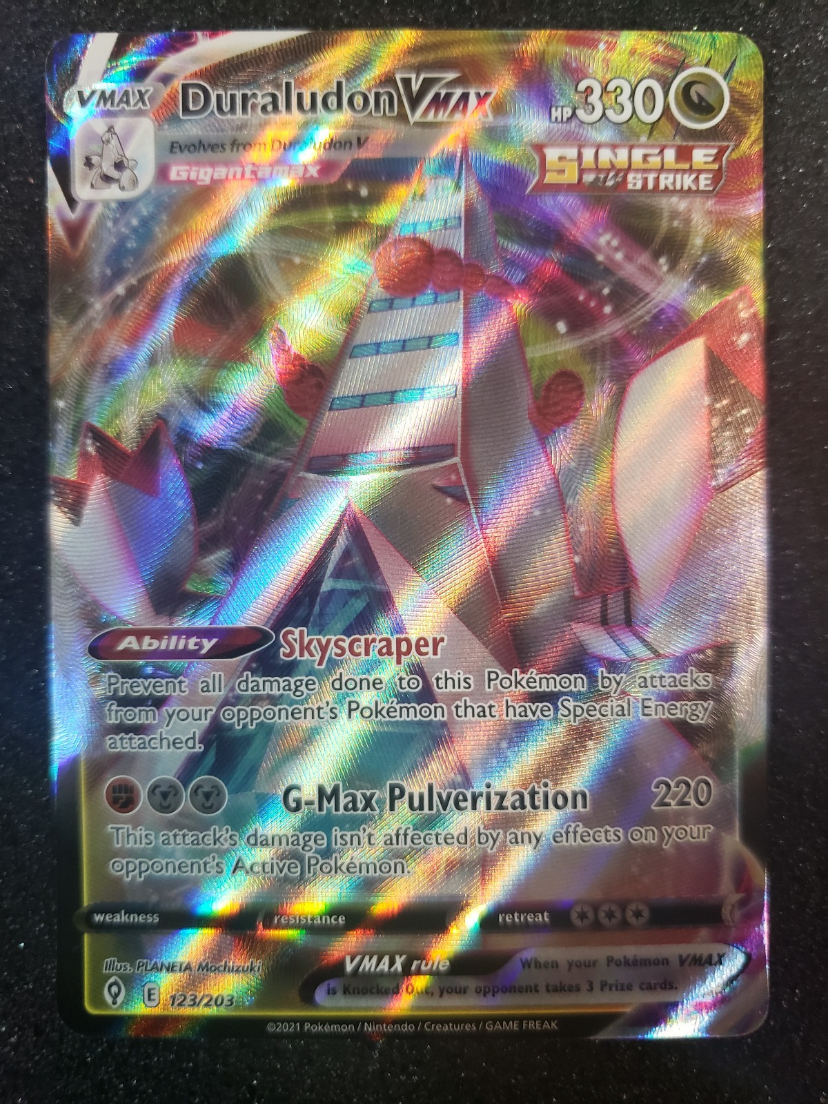 Duraludon VMAX NM #123 SWSH07: Evolving Skies PKM