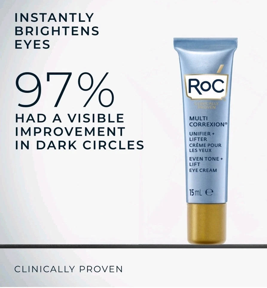 TWO BOXES RoC Multi Correxion Even Tone + Lift Eye Cream - 0.5 FL OZ 15ml - Image 3 of 4