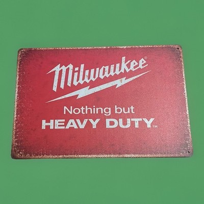 Blechschild Milwaukee Tools Werkzeug Werkstatt Werbeschild Vintage Schild Duty