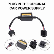 2pcs H4 LED CANbus Decoder DC 9-16V Plug And Play Anti Flickering LED Headlight