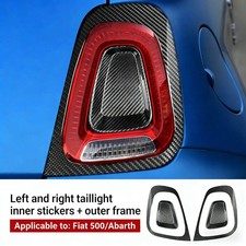 Cubierta de luz trasera de fibra de carbono real para Fiat 500 Abarth 595 2017-2023 ACCESORIOS