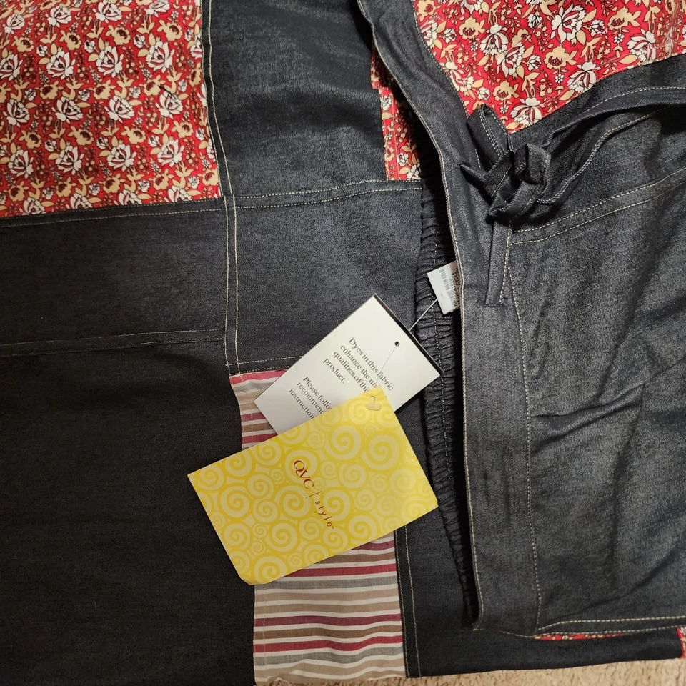 KOOS, КОНЕЧНО, РАЗМЕР БОЛЬШОЙ ДЛИННЫЙ джинсовой ткани пэчворк юбка винтажный новый с Ярлыками QVC - Изображение 3 из 3