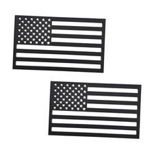 2 PCS Metal American Flag Emblem Decal, 5  3 Inch USA Flag Auto Body Cutout