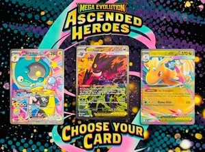 Pokemon TCG - Ascended Heroes! Holo/Reverse Holo EX SIR Illustration Rare Card!