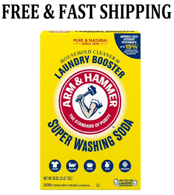 #ad Arm amp; Hammer Super Washing Soda Detergent Booster amp; Household Cleaner 55oz. $6.78