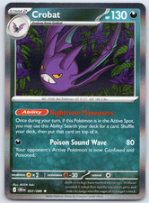 Pokemon TCG Crobat ME04: Chaos Rising Holo NM Rare 051/086