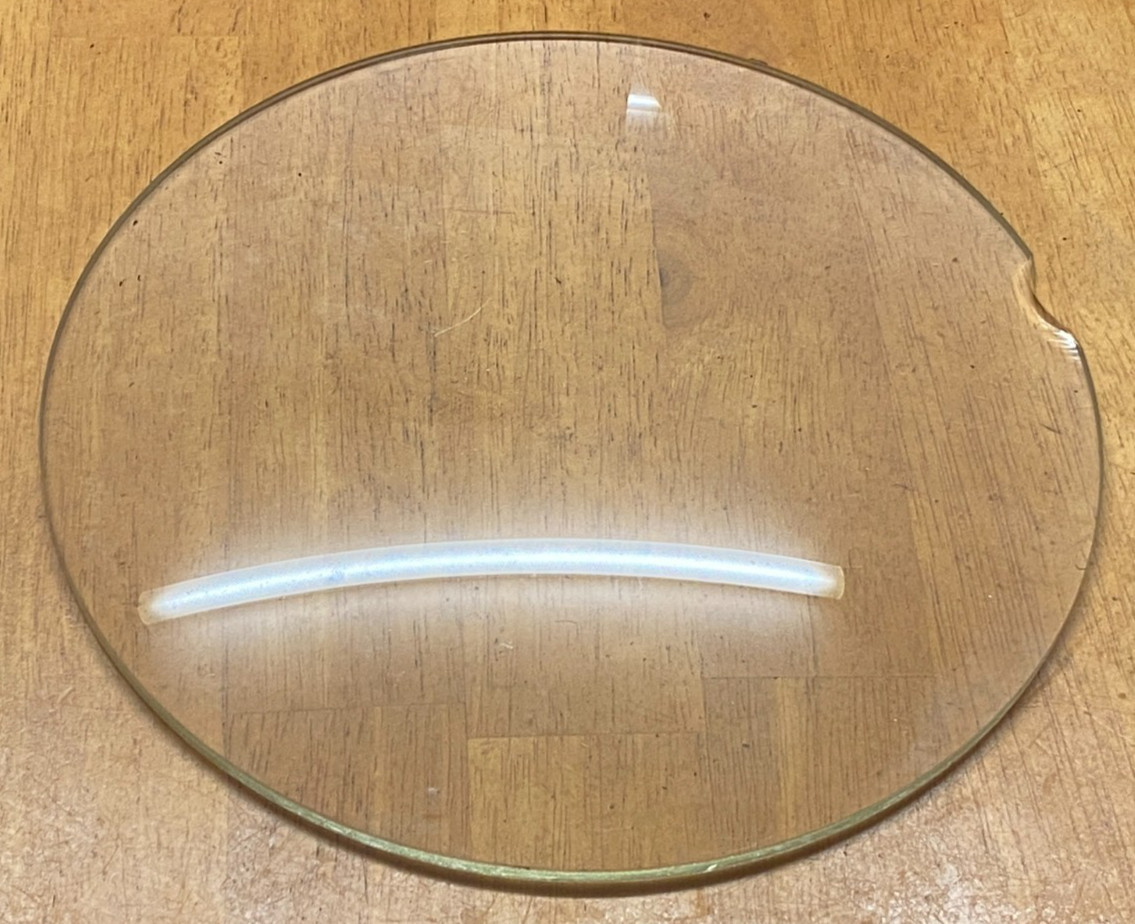Vintage Glass Convex Lens Large Projector Magnifier Heavy 10" Diameter