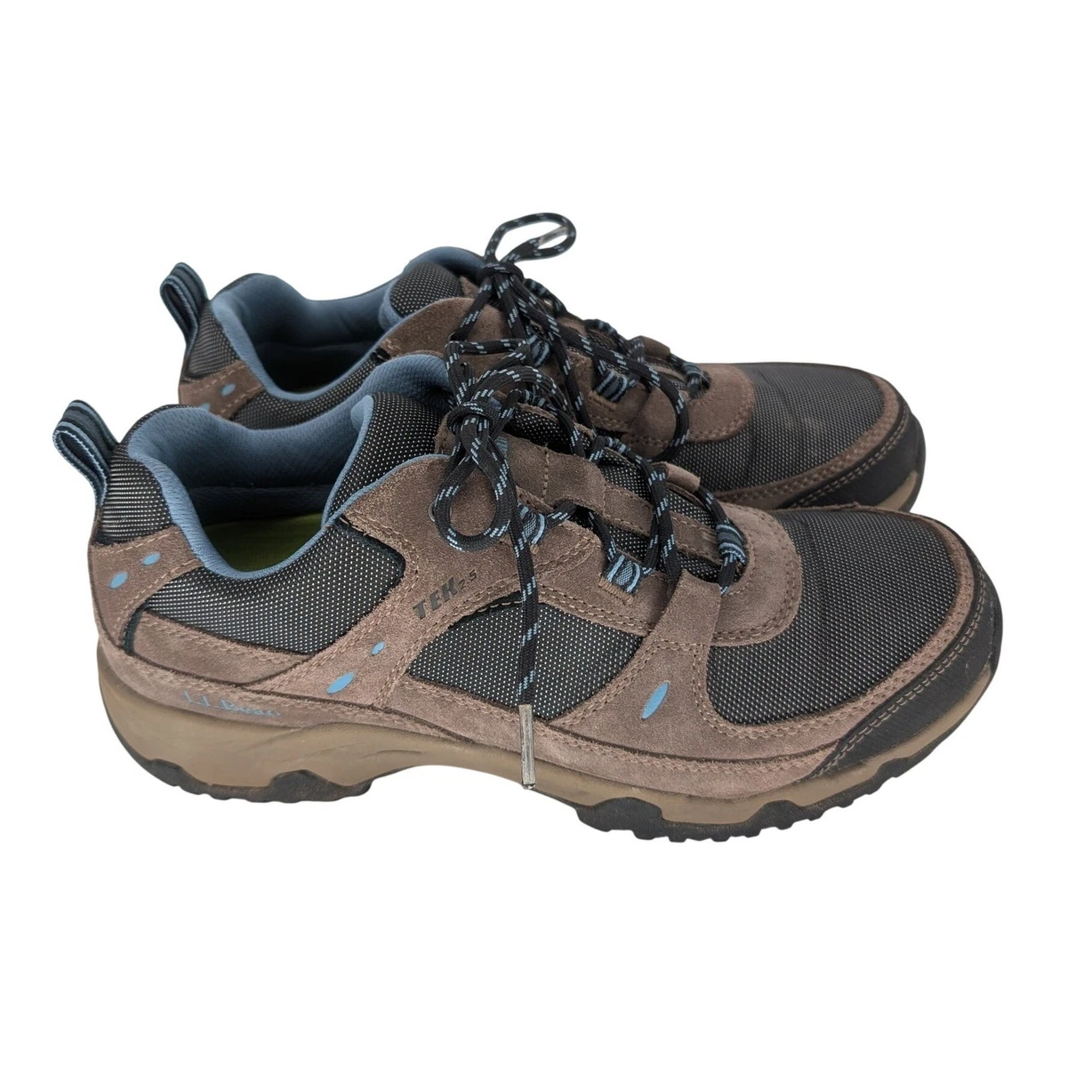 LL Bean Trail Model 4 Vent Hiking Shoes Mens 8.5 Wide Grey Burgundy Gorpcore Men main image 3