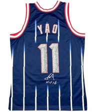 Yao Ming Signed Houston Rockets Mitchell & Ness Jersey Inscribed HOF 16 TRISTAR
