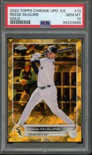2022 Topps Chrome Update Sapphire Edition #US13 Reese McGuire Gold PSA 10 #/50