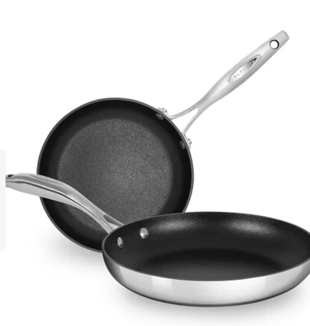 Scanpan Haptiq Stainless Steel Nonstick 8-Inch & 10.25-Inch Fry Pan Set