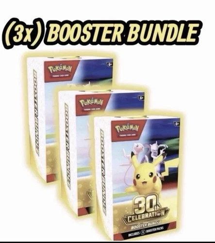 Presale - 3x Pokemon 30th Anniversary Celebration Booster Bundle SHIPS EARLY OCT