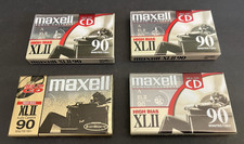 New Maxell XL II 90 Blank Audio Cassette Tape High Bias Lot of 4 Ideal for CD