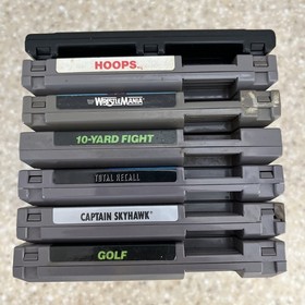 Nintendo NES Lot Of 7 Games Wrestle Mania Total Recall