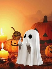 Halloween Ghost Figurine Funny Middle Finger Statue Novelty Tabletop Home Decor