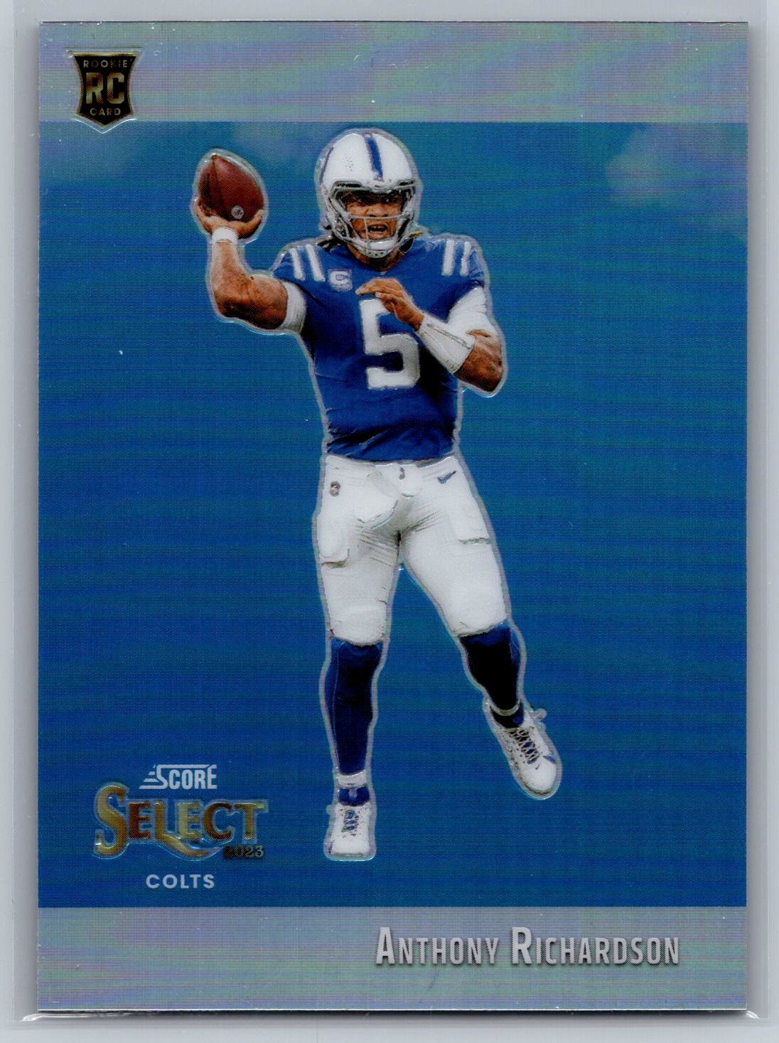 2023 panini select anthony richardson score select throwback silver prizm rc