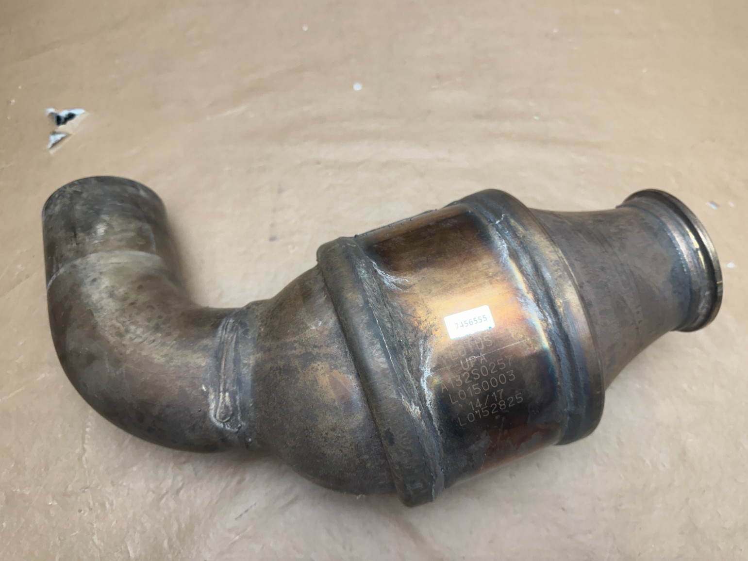 2016-2021 LOTUS EVORA 400 GT REAR EXHAUST SYSTEM MUFFLER PIPE OEM A132S0257