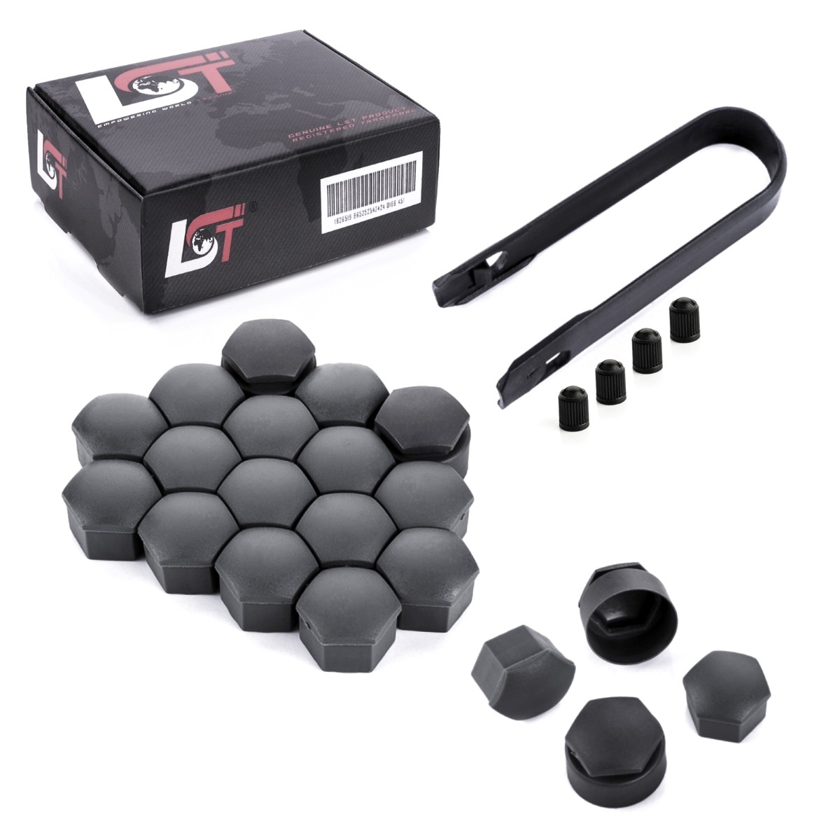 20X Wheel Nut Caps Anti-Theft Wheel Nuts 17 Mm Anthracite For CHEVROLET