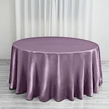 Amethyst 120" ROUND Satin TABLECLOTH Wedding Party Home Kitchen Tabletop Sale