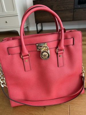 Michael Kors Tasche Satchel Farbe Coral Pink Top Zustand