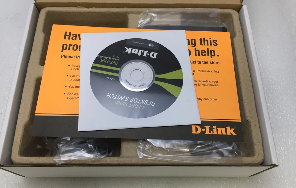 D-Link DES-1105 5-Port 10/100 Mbps Desktop Switch NEW OPEN BOX - Image 3 of 4