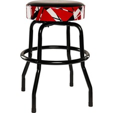 EVH Logo Barstool - Red, Black and White Stri...