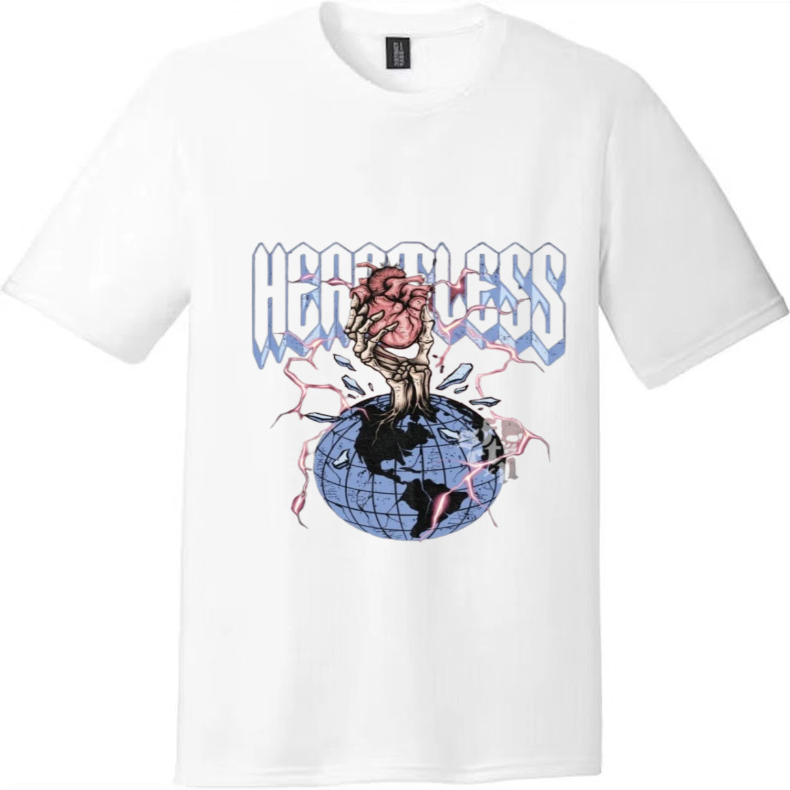 Heartless Skeleton Hand Heart Graphic Unisex Tee