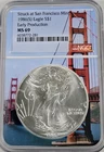 1986 (S) MS69 Silver Eagle Early Production NGC - Bay Bridge  (No blemishes)