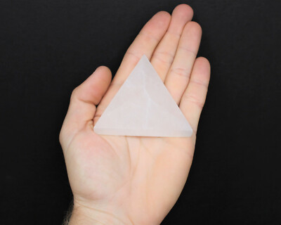 Polished Selenite Charging Station 3'': Triangle Crystal Plate (Cleanse Crystals)