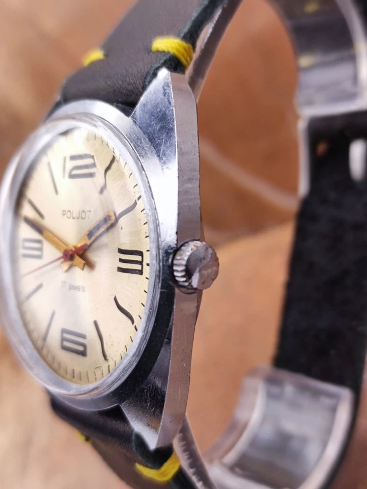 Reloj Pulsera Poljot 1 MChZ 2609 Mecánico URSS Hombres Soviético Mecánico Años 70 Foto 4 de 4