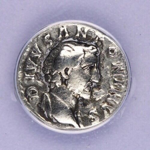 AD 161 Roman Divus Antoninus Pius AR Denraius Rome Cleaned ANACS - F12 b-11