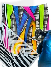 LiME LiNE Airbrush Stencil Set, Wood Grain, Grunge, Animal Print Custom Paint