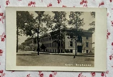 Antique RPPC “East Barracks” UNUSED B & W Real Photo Postcard