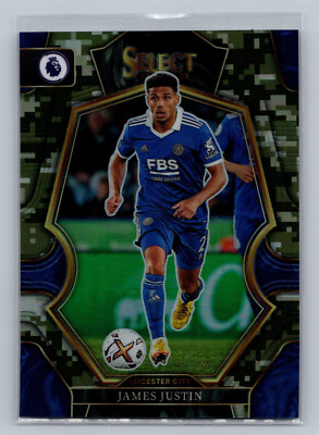 2022-23 Panini Select Premier League #10 James Justin Mezzanine Camo Prizm /199
