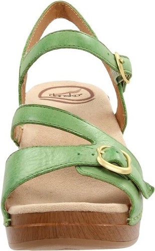 NIB Dansko Women's Sandi Ankle-Strap Leather Sandals, Keylime, 38 EU/7.5-8 M US - Picture 5 of 7