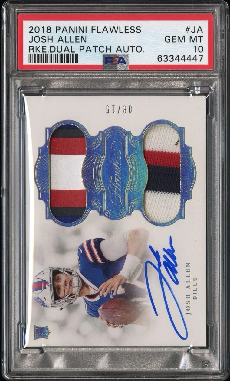 Josh Allen Panini Flawless Rookie Dual Patch Autographs #JA Base