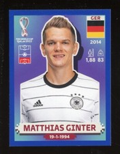 2022 Fifa World Cup Panini Sticker Blue Parallel MATTHIAS GINTER Germany GER5