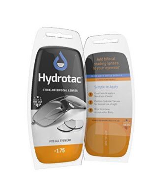 OPTX 20/20 Hydrotac Stick On Bifocal Lenses +1.75|Magnify Adhesive Reading ReUse