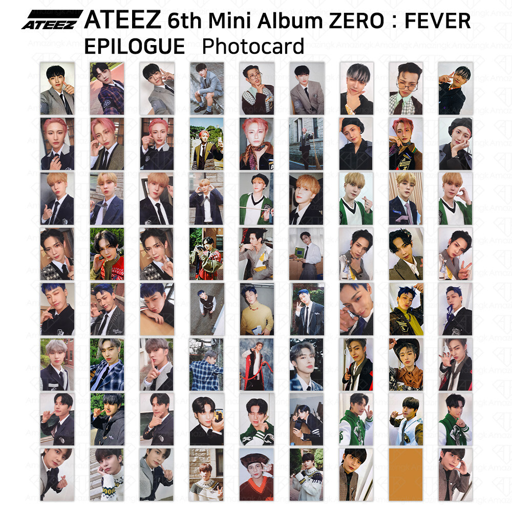 ATEEZ 8th Mini Album Zero Fever Epilogue Official Photocard ATEEZ 8th Mini Album Zero Fever Epilogue Official Photocard
