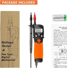 BT-38B Digital Pen Multimeter AC DC 600V Voltmeter, 60M Ohm Resistance Meter