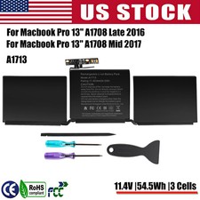   A1713 A1708 Battery For MacBook Pro 13" A1708 Ende 2016 Mid 2017 EMC 2978 3164