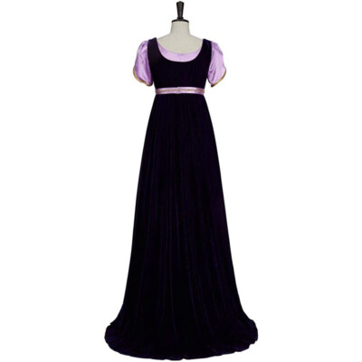 short victorian dress costume Victorian style Women girls Dress short puffy sleeve lace, historical costume, 1830-1840s, size 4-30