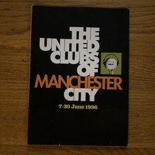 The United Clubs Of Manchester City 7-30 June 1996 Leaflet Hacienda Sankeys