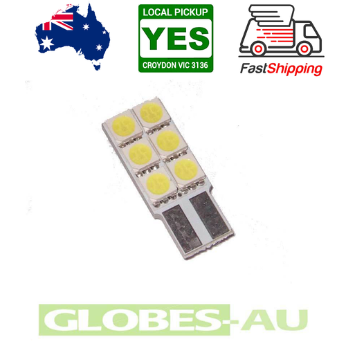 12V T10 LED LIGHT 6 SMD WHITE Camper Caravan Car Indicator Bulb Wedge